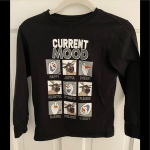 EUC Disney Frozen II Current Mood Tee Shirt